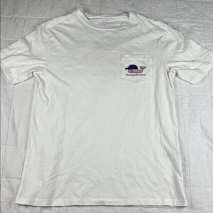 Vineyard Vines New York Mets Classic White Tee with Whale Emblem Sz S read des‎